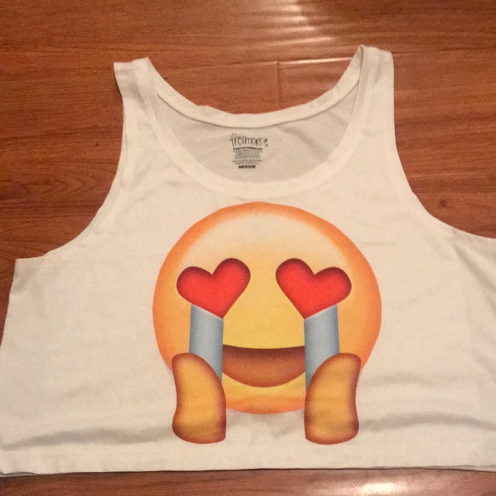 Emoji tank top crop top